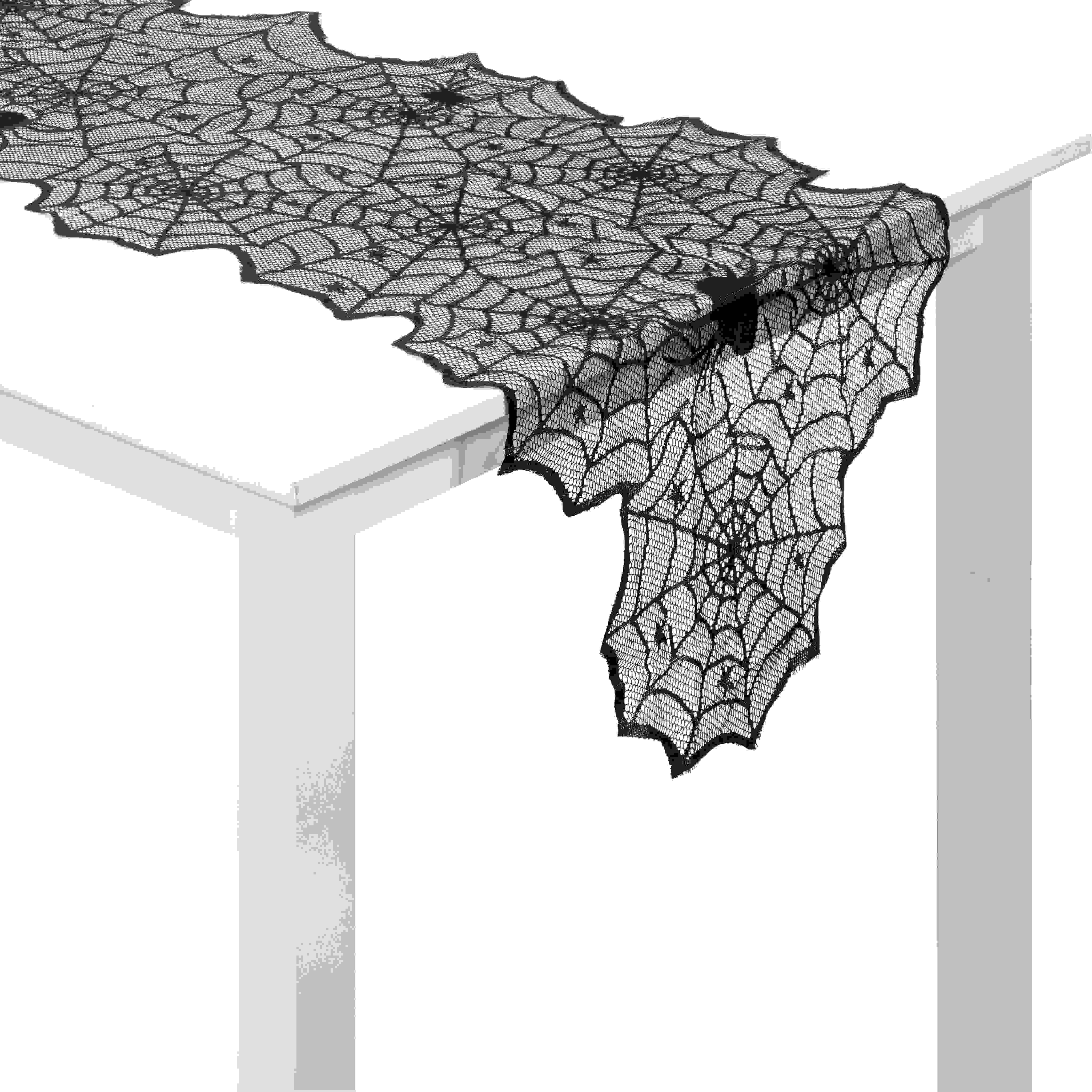 Bulk Halloween printed table runners measuring 13 by 72 inches packed 12 per case for venue event setups