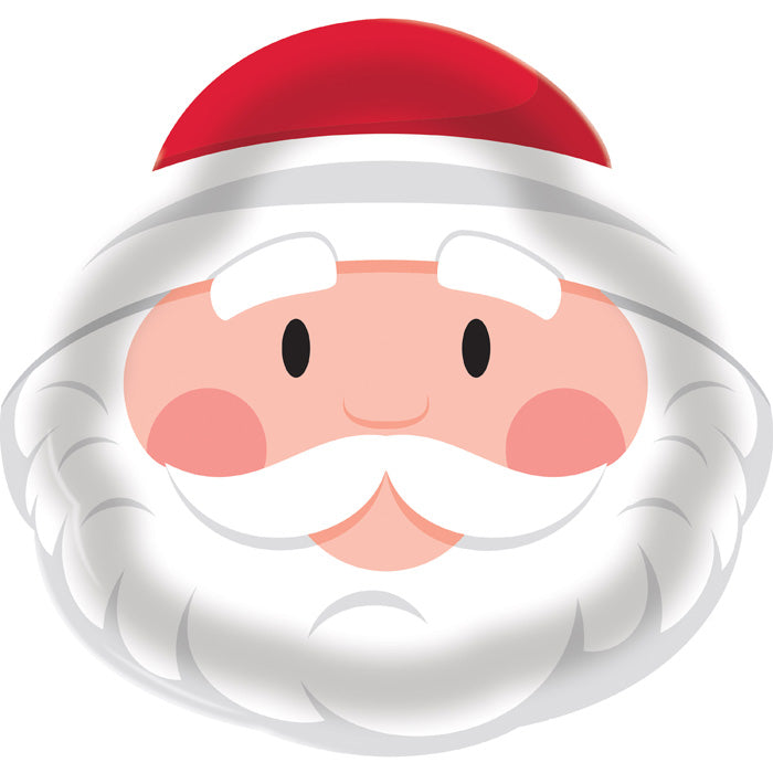 Bulk Santa print plastic serving trays 14 inch packed 12 per case for Christmas retail assortments