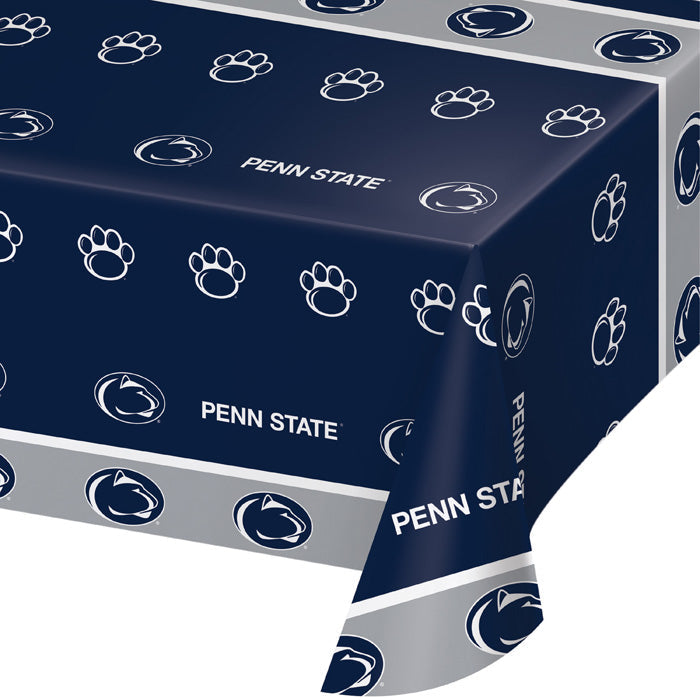 Penn State Nittany Lions plastic table covers, 54 by 108 inches, twelve per case