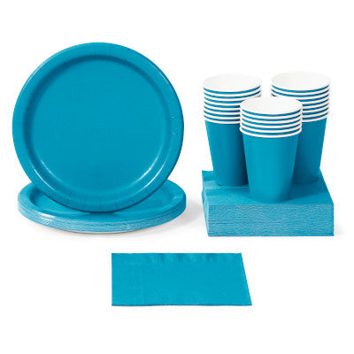 Turquoise Solid Color Party Tableware