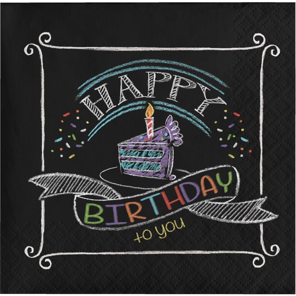 Chalkboard Birthday Themed Party Tableware