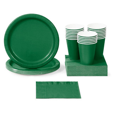 Emerald Green Solid Color Party Tableware