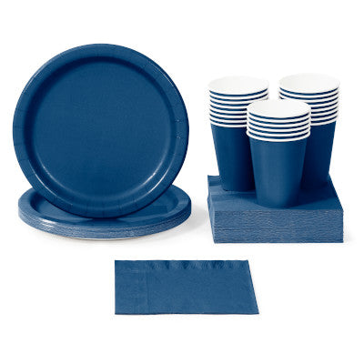 Navy Blue Solid Color Party Tableware