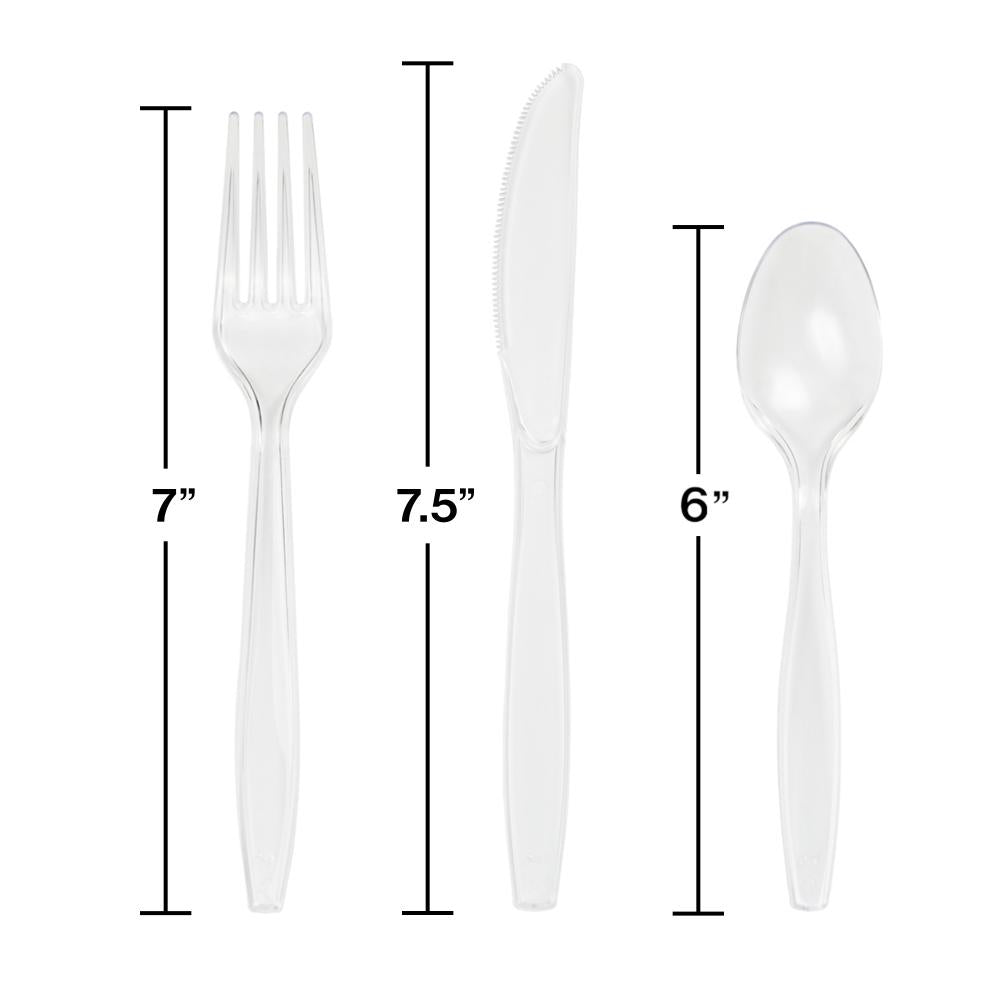 288ct Bulk Clear Assorted Plastic Cutlery