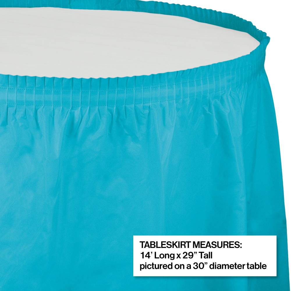 6ct Bulk Bermuda Blue Plastic Tableskirt