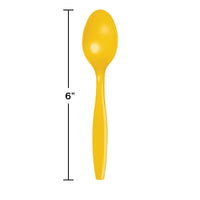 288ct Bulk School Bus Yellow Plastic Spoons