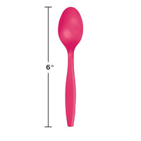 288ct Bulk Hot Magenta Plastic Spoons
