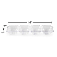 6ct Bulk Clear Form & Function 4-Compartment Tray