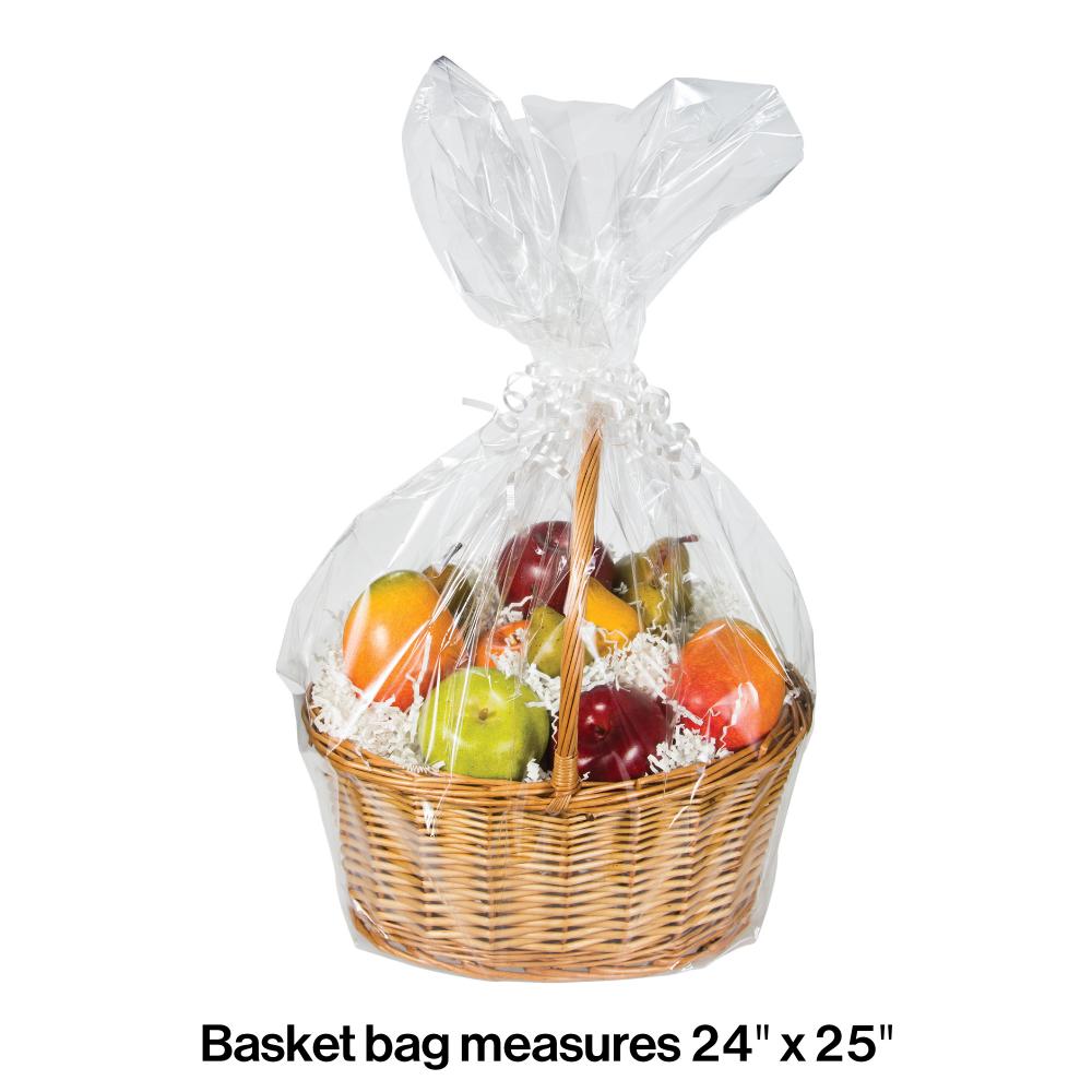12ct Bulk Large Clear Basket Bags