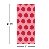 Bulk Cello Bags - Two Tone Cl Red Dots (240 per Case)