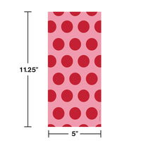 Bulk Cello Bags - Two Tone Cl Red Dots (240 per Case)