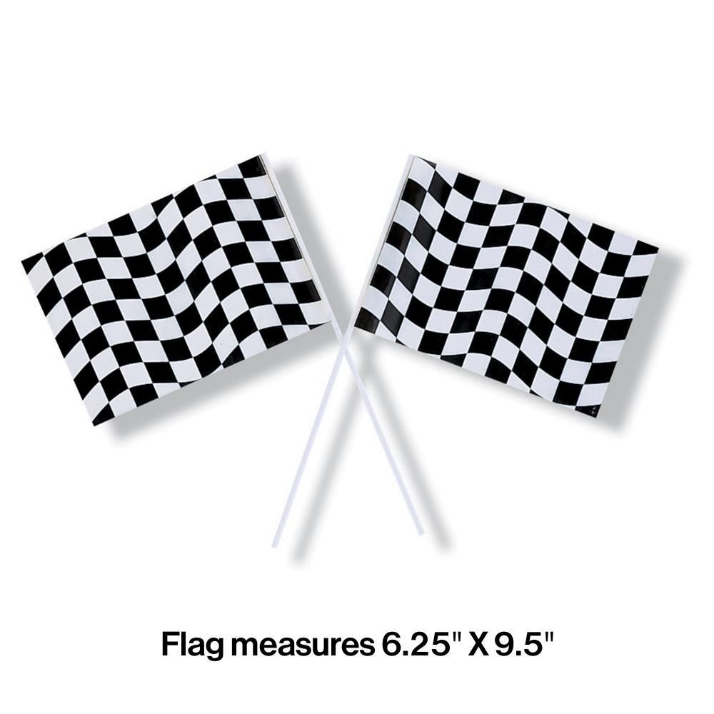48ct Bulk Black and White Check Flag