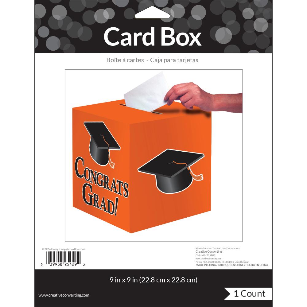 6ct Bulk Graduation Card Boxes Orange