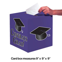 6ct Bulk Graduation Card Boxes Purple