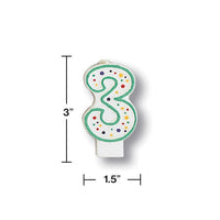 6ct Bulk Polka Dot #3 Candles