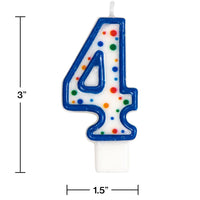 6ct Bulk Polka Dot #4 Candles