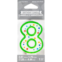 6ct Bulk Polka Dot #8 Candles