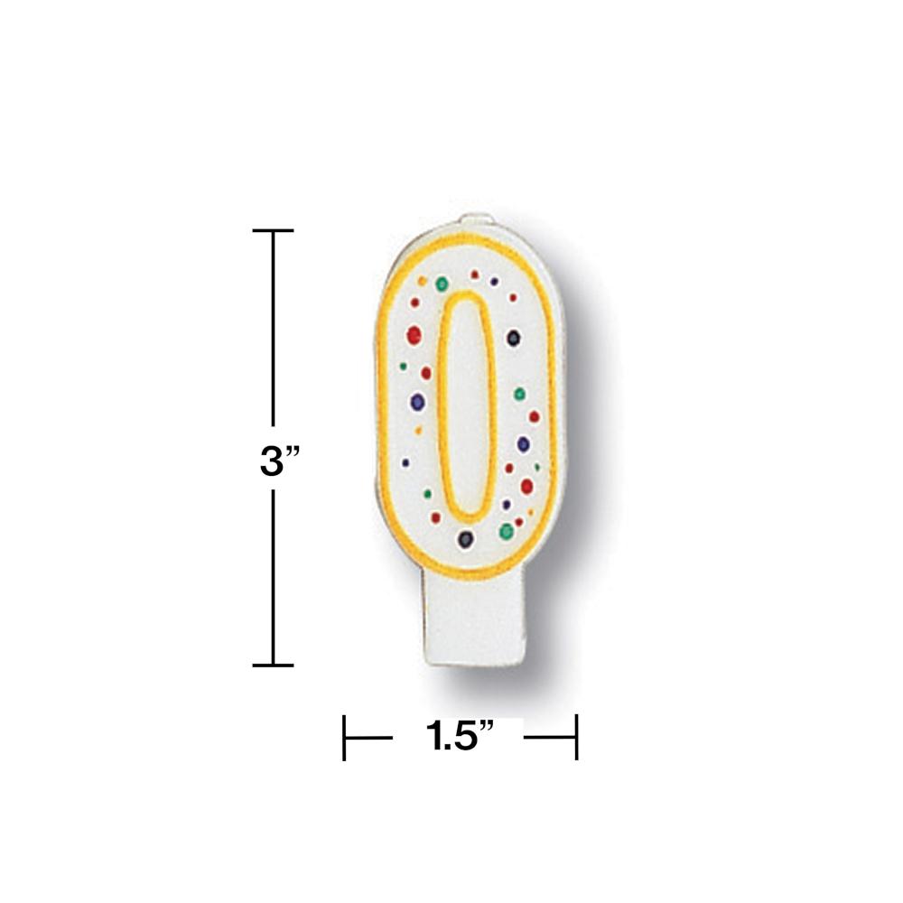 6ct Bulk Polka Dot #0 Candles