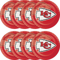 Bulk Kansas City Chiefs Paper Dinner Plates (96 per Case)