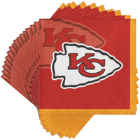 Bulk Kansas City Chiefs Beverage Napkins (192 per Case)