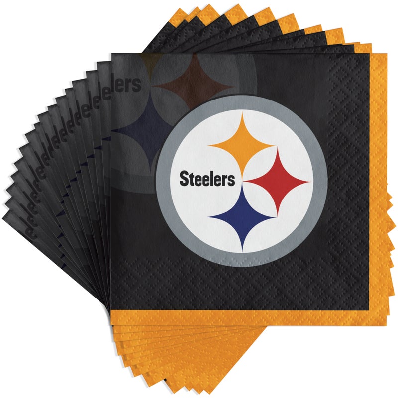 Bulk Pittsburgh Steelers Beverage Napkins (192 per Case)