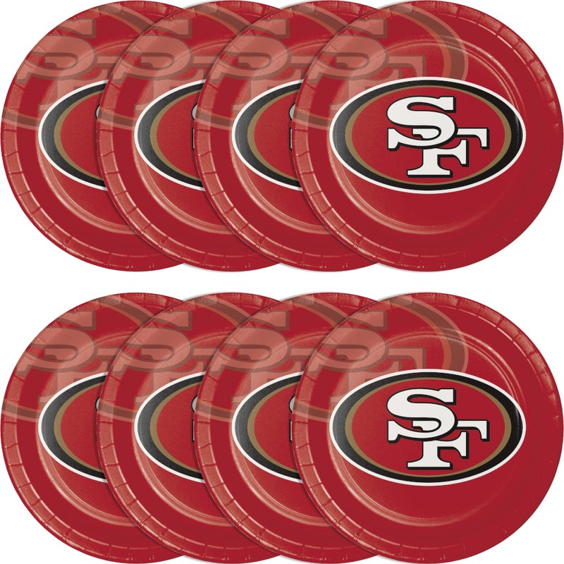 Bulk San Francisco 49ers Paper Dinner Plates (96 per Case)