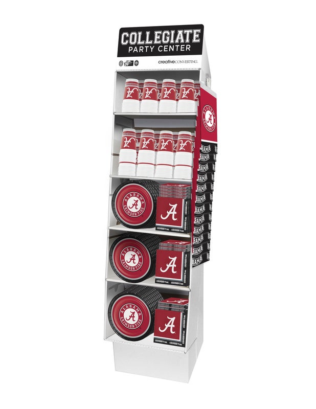 98 Pack University of Alabama Crimson Tide Retail Floor Display