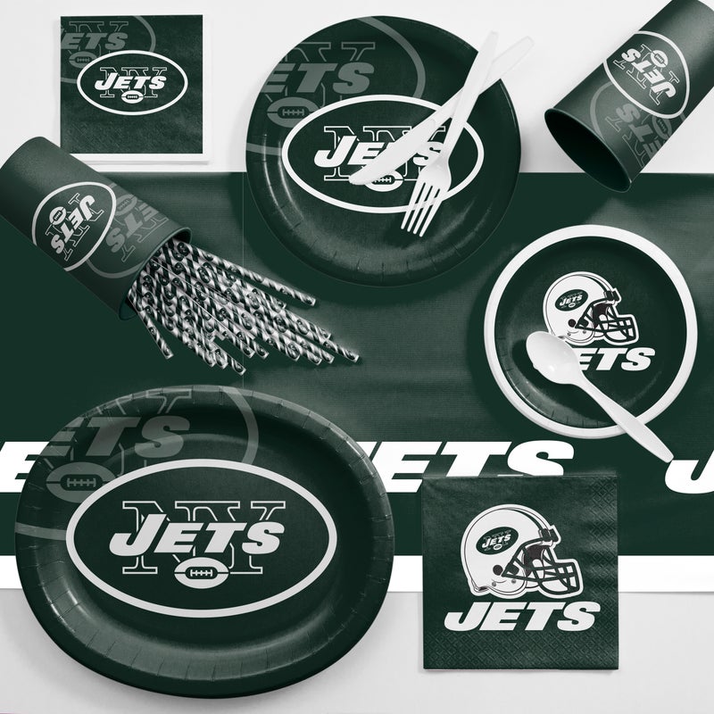 Bulk New York Jets Plastic Table Covers (12 per Case)