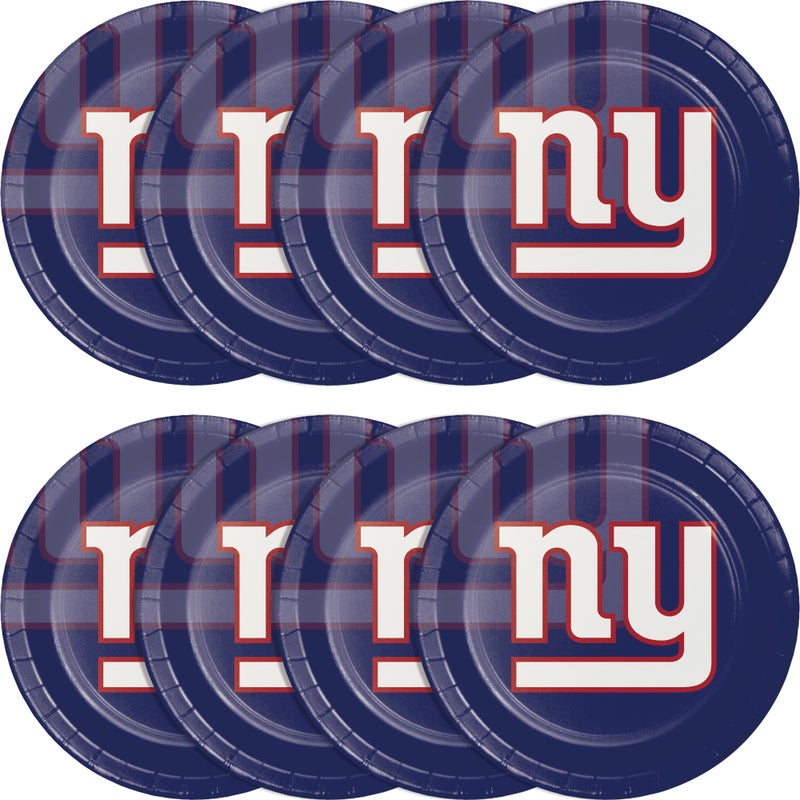 Bulk New York Giants Paper Dinner Plates (96 per Case)