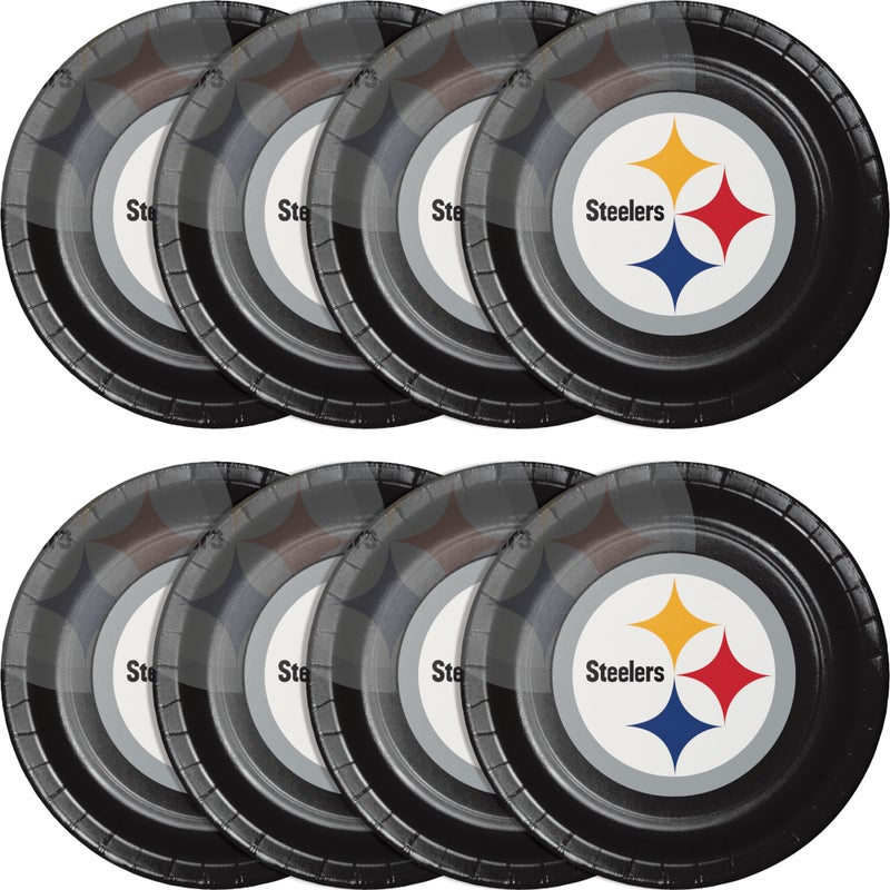 Bulk Pittsburgh Steelers Paper Dinner Plates (96 per Case)