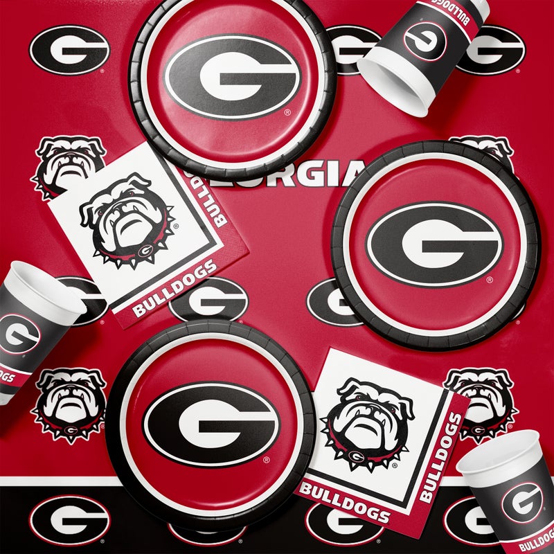 Bulk University of Georgia Bulldogs Paper Dinner Plates (96 per Case)