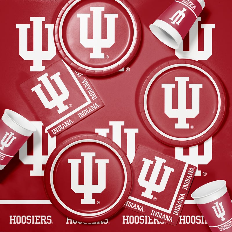 Bulk Indiana Hoosiers Plastic Table Covers (12 per Case)