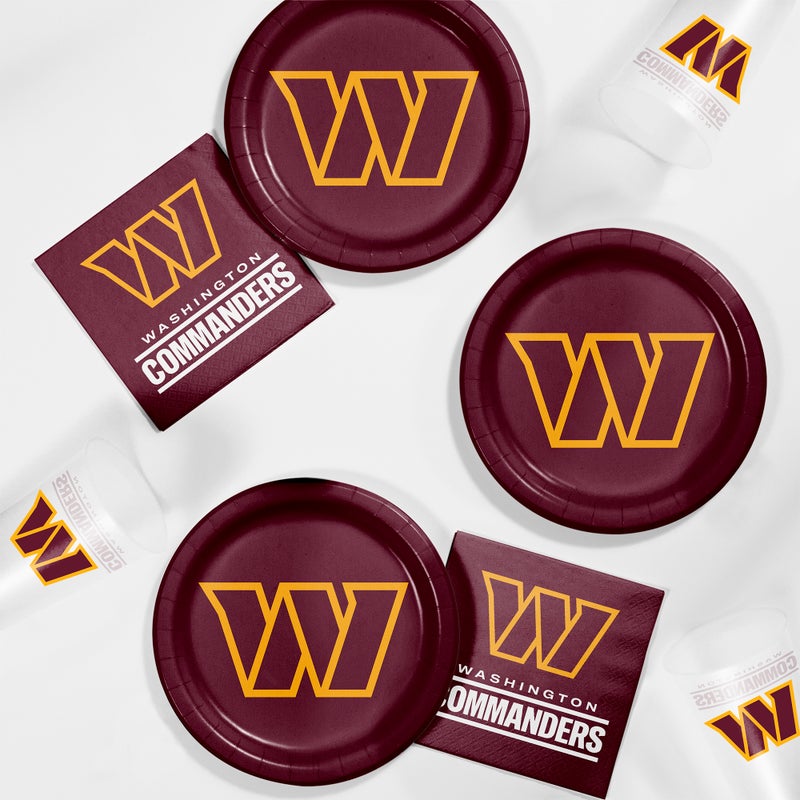 Bulk Washington Commanders 8.75 Inch Paper Dinner Plate (96 per Case)