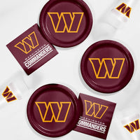Bulk Washington Commanders 8.75 Inch Paper Dinner Plate (96 per Case)