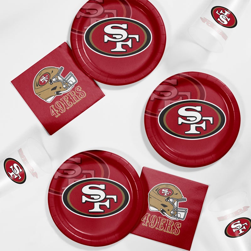 Bulk San Francisco 49ers Paper Dinner Plates (96 per Case)