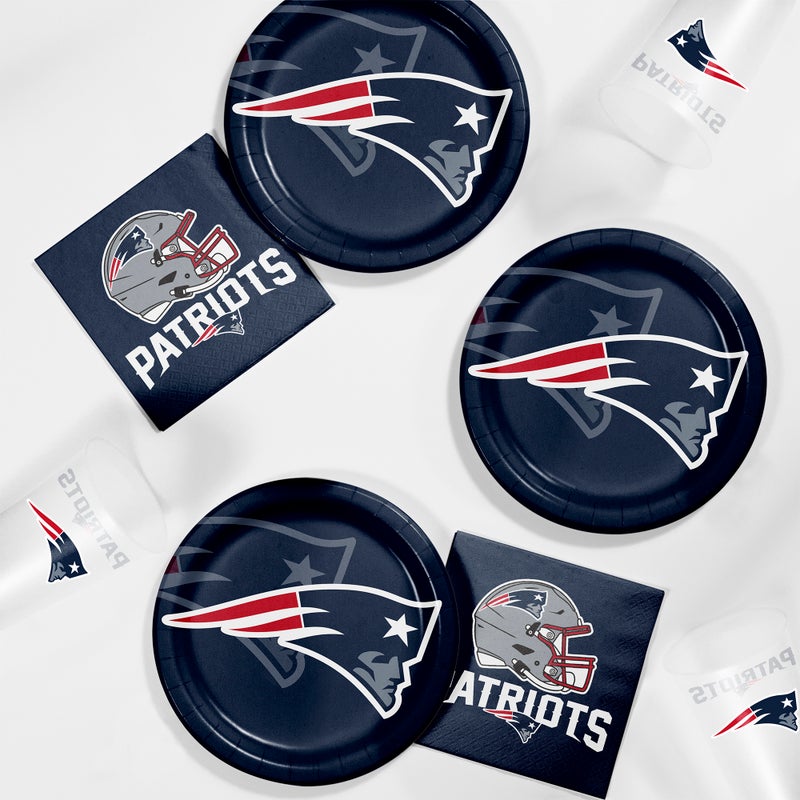 Bulk New England Patriots Paper Dessert Plates (96 per Case)