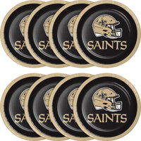 Bulk New Orleans Saints Paper Dessert Plates (96 per Case)