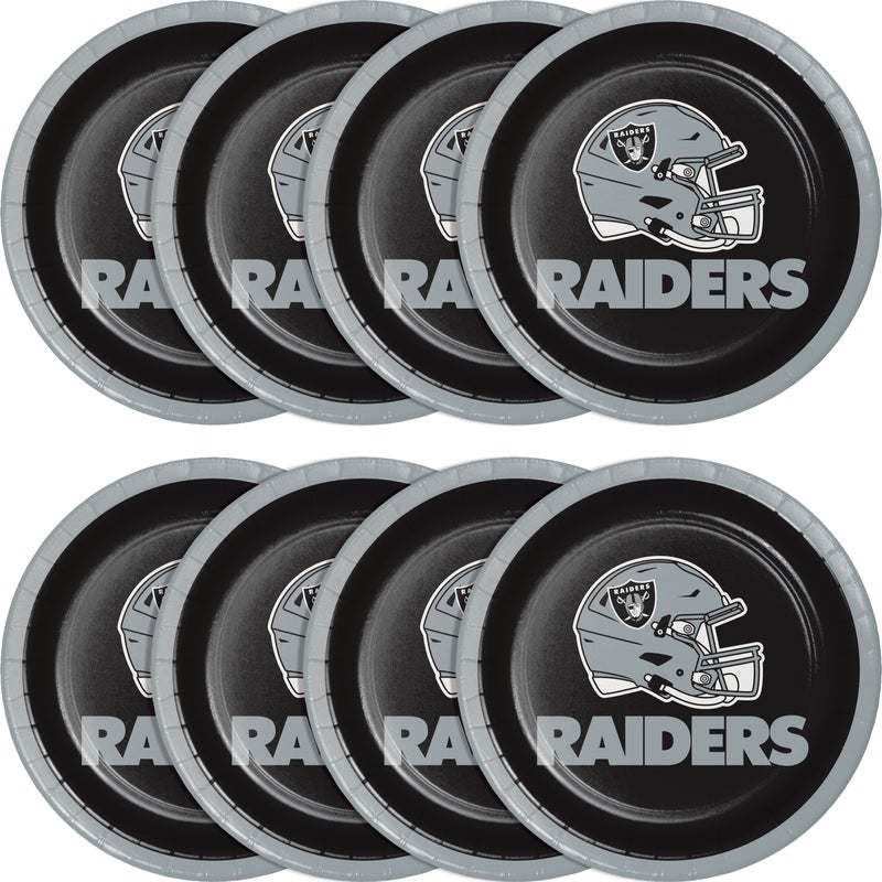Bulk Las Vegas Raiders Paper Dessert Plates (96 per Case)