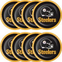 Bulk Pittsburgh Steelers Paper Dessert Plates (96 per Case)