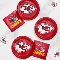 Bulk Kansas City Chiefs Paper Dessert Plates (96 per Case)