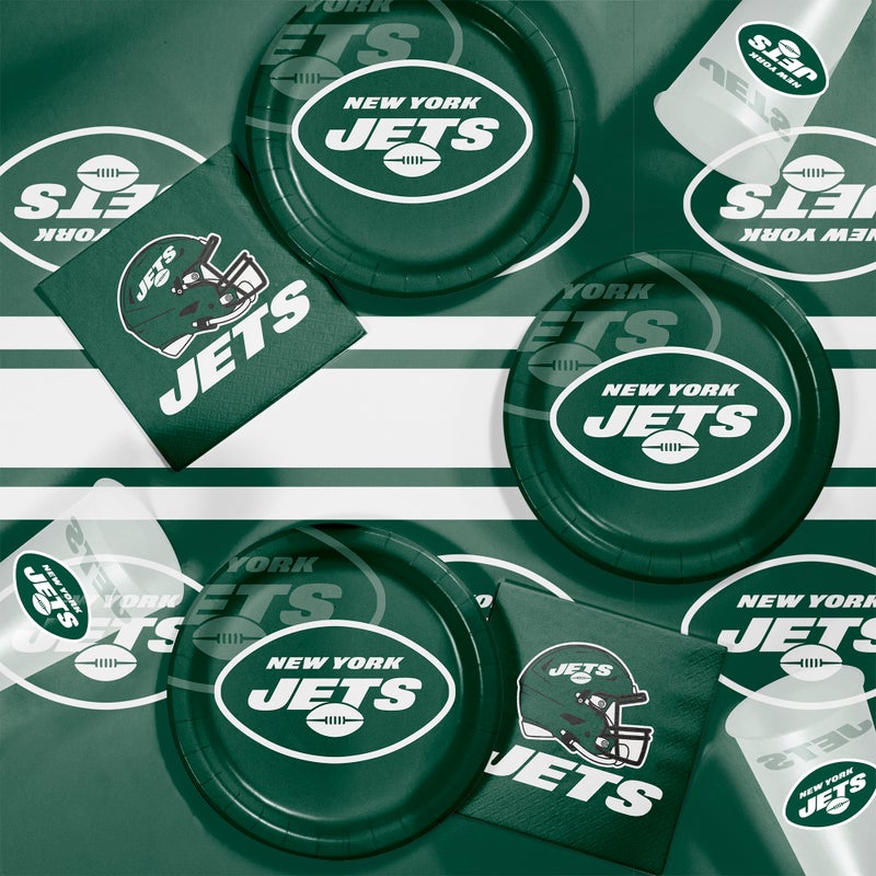 Bulk New York Jets Plastic Table Covers (12 per Case)