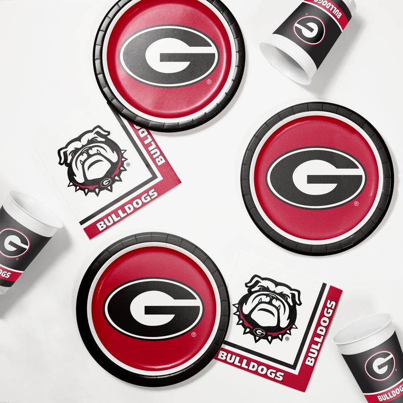 Bulk University of Georgia Bulldogs Paper Dinner Plates (96 per Case)