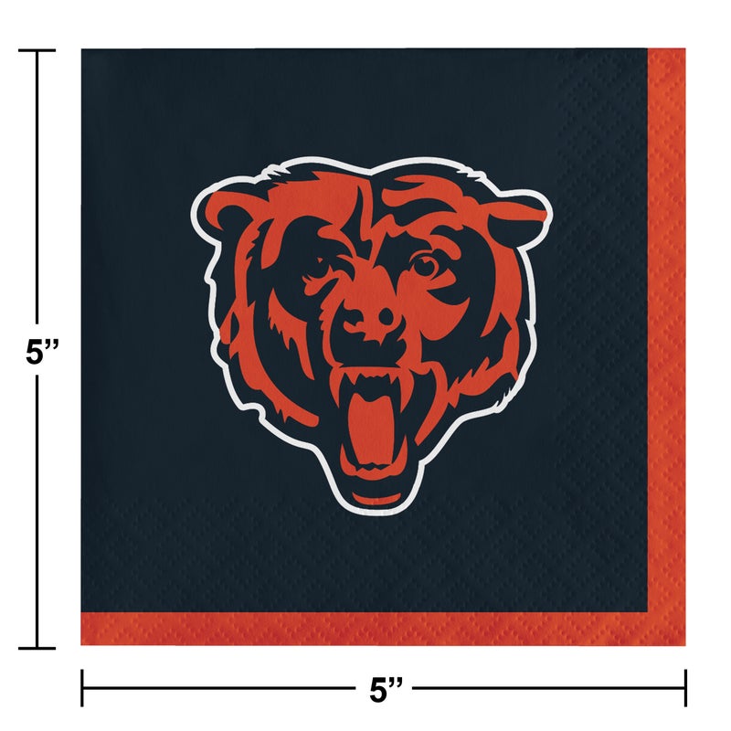 Bulk Chicago Bears Beverage Napkins (192 per Case)