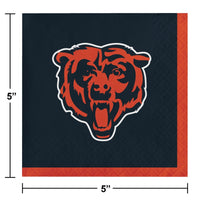Bulk Chicago Bears Beverage Napkins (192 per Case)