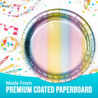 Bulk Iridescent Party Paper Dessert Plates (96 per Case)