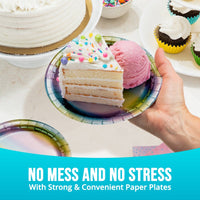 Bulk Iridescent Party Paper Dessert Plates (96 per Case)