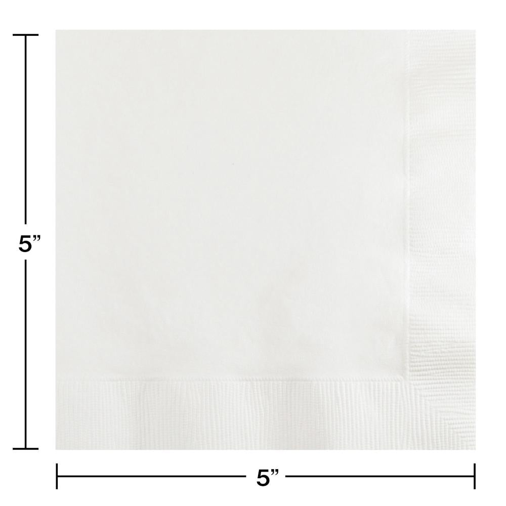 Beverage Napkin 2ply - White Party Decoration from Bulk Party Decorations