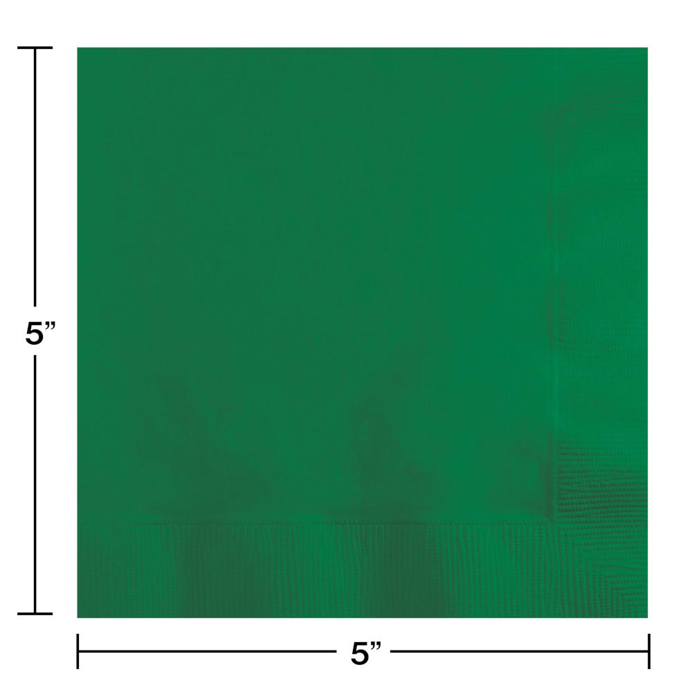 Beverage Napkin 2ply - Emerald Green Party Decoration from Bulk Party Decorations