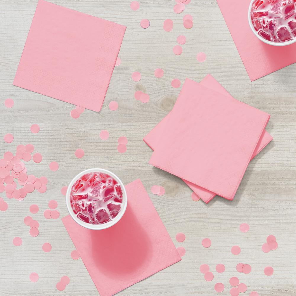 Beverage Napkin 2ply - Classic Pink Party Decoration from Bulk Party Decorations