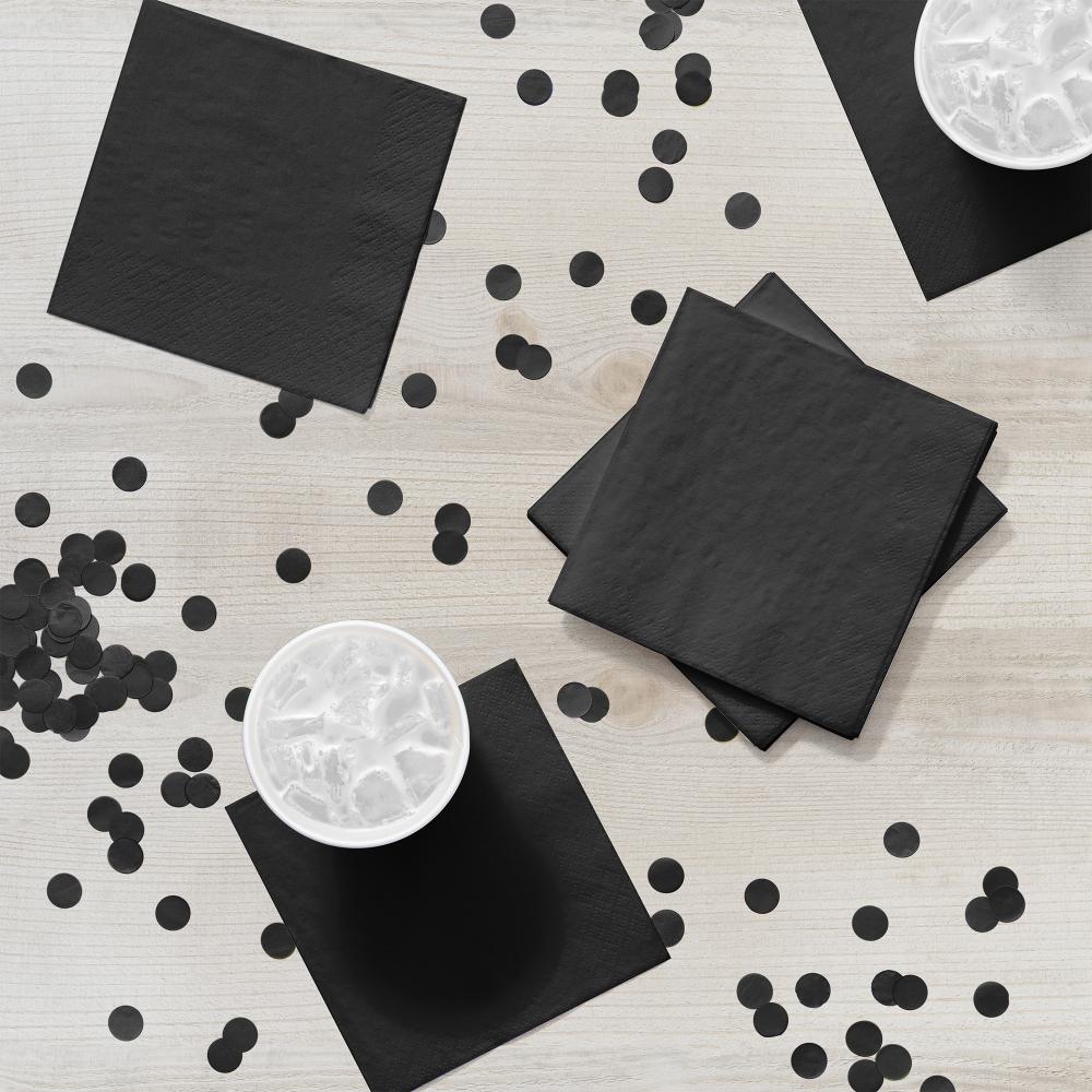 Beverage Napkin 2ply - Black Velvet Party Decoration from Bulk Party Decorations